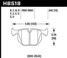 Cargar imagen en el visor de la galería, Hawk BMW 330CI/330I/330XI/525i/740i/754iL/M3/M5/X3/X5/Z4/Z8 / Range Rover HSE HT-10 Freno trasero de carrera