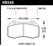 Cargar imagen en el visor de la galería, Pastillas de freno delanteras Hawk Miata Brembo / Renault Clio / Cobalt SS HP+ Street