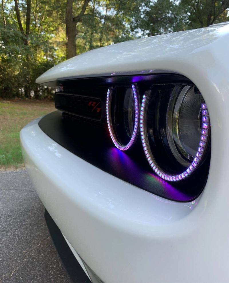 Oracle 15-21 Dodge Challenger Dynamic Surface Mount Headlight Halo Kit - ColorSHIFT - Dynamic