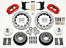 Cargar imagen en el visor de la galería, Wilwood Narrow Superlite 6R Front Hub Kit 14.00in Drill Red 67-69 Camaro 64-72 Nova Chevelle