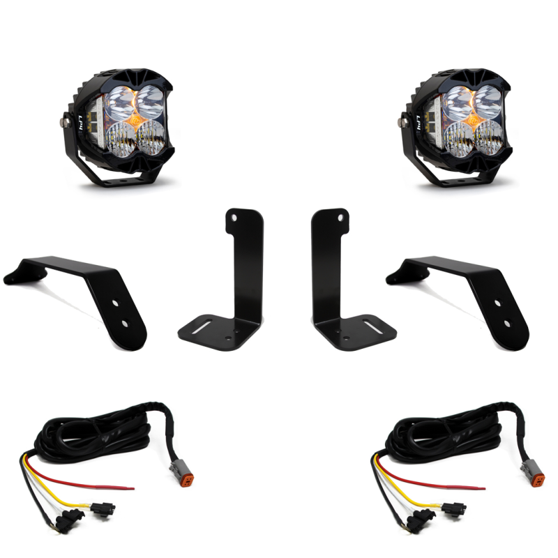 Baja Designs 2018+ Jeep JL/JT Dual LP4 Kit de luces auxiliares con Upfitter
