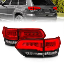 Cargar imagen en el visor de la galería, ANZO 2014-2016 Jeep Grand Cherokee luces traseras LED rojo/transparente