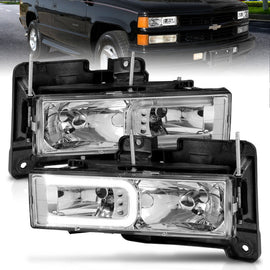 Faros delanteros de cristal ANZO 1999-2000 Cadillac Escalade