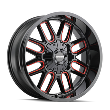 Cargar imagen en el visor de la galería, Mayhem 8107 Cogent 22x10 / 8x165.1 BP / -19mm Offset / 130.8mm Hub Black w/ Prism Red Wheel