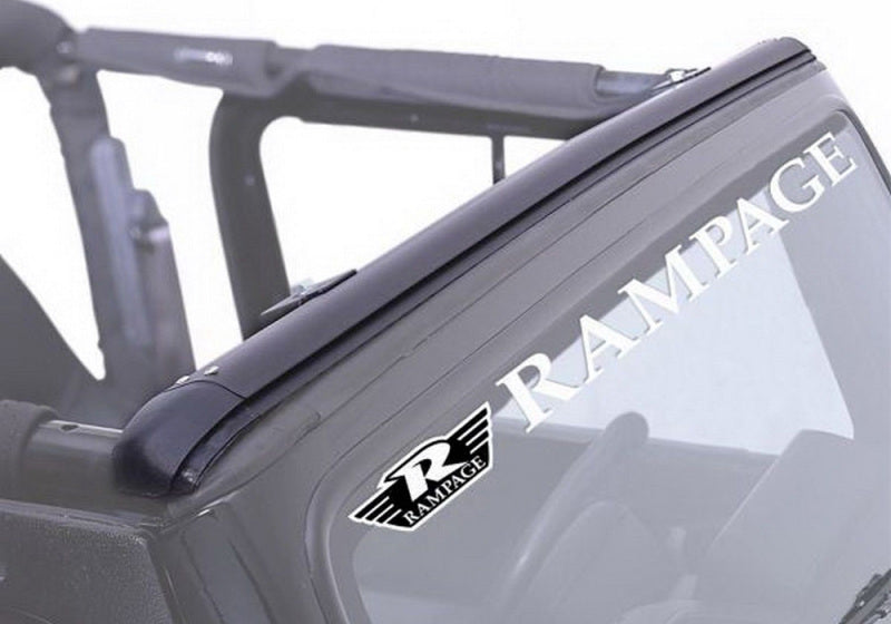 Rampage 1976-1983 Jeep CJ5 Canal de parabrisas - Negro