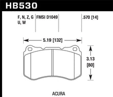 Cargar imagen en el visor de la galería, Hawk 07-08 Acura TL Type S DTC-60 Pastillas de freno delanteras de carrera