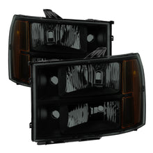 Cargar imagen en el visor de la galería, Xtune GMC Sierra 07-13 Crystal Headlights Black Smoked HD-JH-GSIE07-AM-BSM
