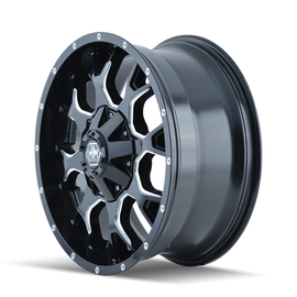 Mayhem 8015 Warrior 17x9 / 6x135 BP / -12mm Offset / 106mm Hub Black w/ Milled Spokes Wheel