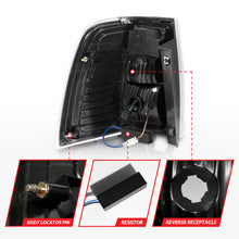 Cargar imagen en el visor de la galería, Luces traseras LED ANZO 07-17 Ford Expedition con barra de luz, carcasa negra, lente transparente