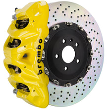 Cargar imagen en el visor de la galería, Brembo 21+ Escalade Front GT BBK 8 pistones fundidos 412x38 2 piezas rotor perforado-amarillo