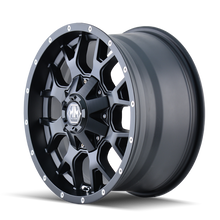 Cargar imagen en el visor de la galería, Mayhem 8015 Warrior 17x7.5 / 5x110 BP / 30mm Offset / 72.62mm Hub Matte Black Wheel