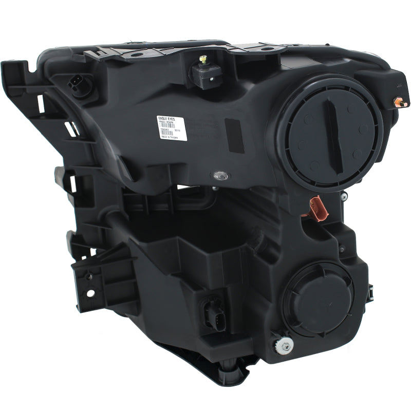 ANZO 2015-2016 Ford F-150 Faros delanteros proyectores con diseño estilo tablón cromados con ámbar