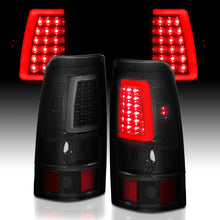 Cargar imagen en el visor de la galería, ANZO 2003-2006 Chevy Silverado 1500 luces traseras LED estilo tablón negro con lente ahumada