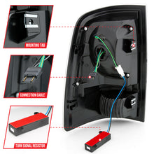 Cargar imagen en el visor de la galería, ANZO 2009-2018 Dodge Ram 1500 LED luz trasera estilo tablón negro con lente transparente