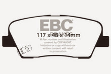 Load image into Gallery viewer, EBC 2009-2016 Hyundai Genesis Coupe 2.0L Turbo Ultimax2 Rear Brake Pads