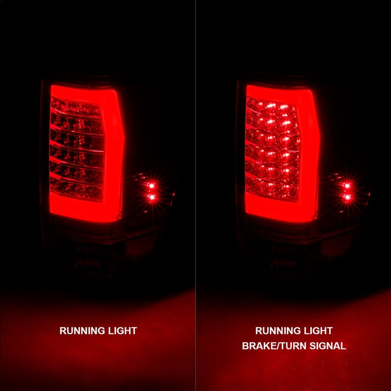Anzo 04-15 Nissan Titan Luces traseras LED completas con carcasa cromada, lente roja/transparente