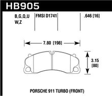 Cargar imagen en el visor de la galería, Hawk 14-18 Porsche 911 HP Plus Street Front Brake Pads