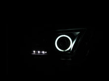 Cargar imagen en el visor de la galería, ANZO 2010-2014 Ford Mustang Projector Headlights w/ Halo Black (CCFL)