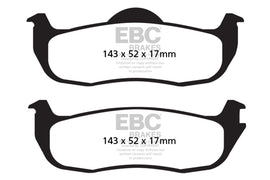 EBC 05-06 Infiniti QX56 5.6 (Bosch) Pastillas de freno traseras extra resistentes