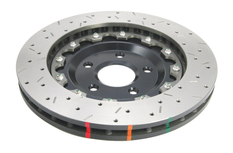 DBA 05-12 Corvette C6 con paquete Z06 Rotor delantero perforado y ranurado Serie 5000 de 2 piezas con Ha negro