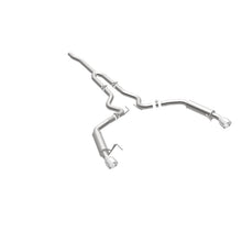 Cargar imagen en el visor de la galería, MagnaFlow Cat-Back 15-16 Ford Mustang 2.3L L4 Competition SS 3 pulgadas, parte trasera doble dividida, puntas negras de 4.5 pulgadas