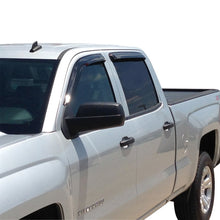 Cargar imagen en el visor de la galería, Westin 2014-2018 Chevy Silverado 1500 Crew Cab Wade Slim Wind Deflector 4pc - Smoke