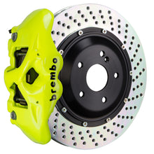 Cargar imagen en el visor de la galería, Brembo 14+ Ghibli S/Ghibli S-Q4 Rear GT BBK 4 Piston Cast 380x28 2pc Rotor Drilled- Fluo. Yellow
