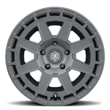 Cargar imagen en el visor de la galería, ICON Compass 17x8.5 6x135 6mm Offset 5in BS Rueda negra satinada