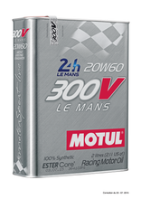 Cargar imagen en el visor de la galería, Motul 2L Synthetic-ester Racing Oil 300V LE MANS 20W60