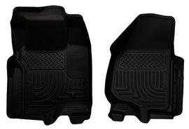 Husky Liners 11-12 Ford Super Duty Crew & Extended Cab WeatherBeater Revestimientos de piso negros para primera fila