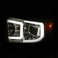 Cargar imagen en el visor de la galería, ANZO 14-17 Toyota Tundra Plank Style Proyector Faros delanteros cromados con ámbar