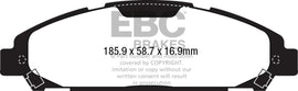 Pastillas de freno delanteras EBC 15+ Ford Mustang 2.3 Turbo Redstuff