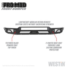 Cargar imagen en el visor de la galería, Westin 15-19 Chevrolet Silverado 2500/3500 Pro-Mod Front Bumper - Textured Black