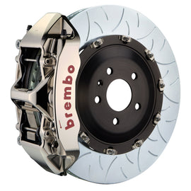 Brembo 03-09 Range Rover Delantero GTR BBK 6 Pistón Billet 405x34 2pc Rotor Ranurado Tipo 3 - Níquel
