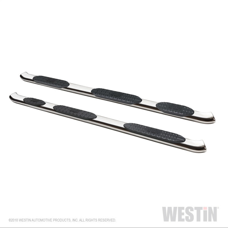 Westin 19-20 Ram 1500 Quad Cab con caja de 6.5 pies PRO TRAXX 5 W2W Barras de paso Nerf ovaladas - Acero inoxidable