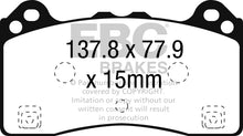 Cargar imagen en el visor de la galería, Pastillas de freno delanteras EBC 15-16 Ford Focus RS Yellowstuff