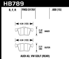 Cargar imagen en el visor de la galería, Pastillas de freno traseras Hawk 15-17 Audi A3/A3 Quattro HPS 5.0