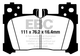EBC 2018+ Lexus LC500 5.0L Pastillas de freno traseras Redstuff
