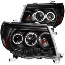 Cargar imagen en el visor de la galería, ANZO 2005-2011 Toyota Tacoma Projector Headlights w/ Halo Black