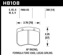 Cargar imagen en el visor de la galería, Pastillas de freno Hawk AP Racing 14mm Azul 9012 Race