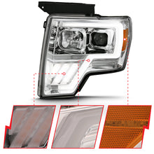Cargar imagen en el visor de la galería, ANZO 2009-2013 Ford F-150 Barra de luz para proyector G4 Switchback HL cromado ámbar