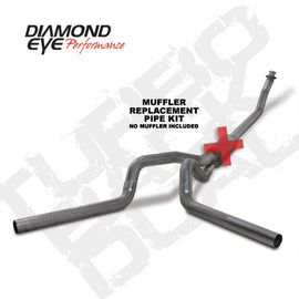 KIT Diamond Eye 4 pulgadas TB MFLR RPLCMENT TUBO DOBLE SS: 94-02 DODGE CUMMINS 5.9L