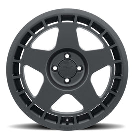 quince52 Turbomac 17x7.5 4x108 42mm ET 63.4mm Rueda negra de asfalto con orificio central