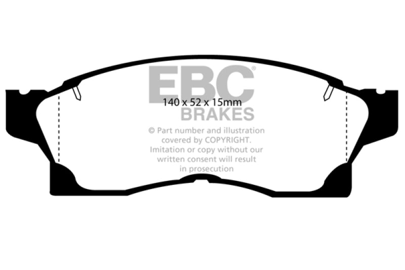 EBC 91-92 Toyota MR2 2.0 Turbo Pastillas de freno delanteras Greenstuff
