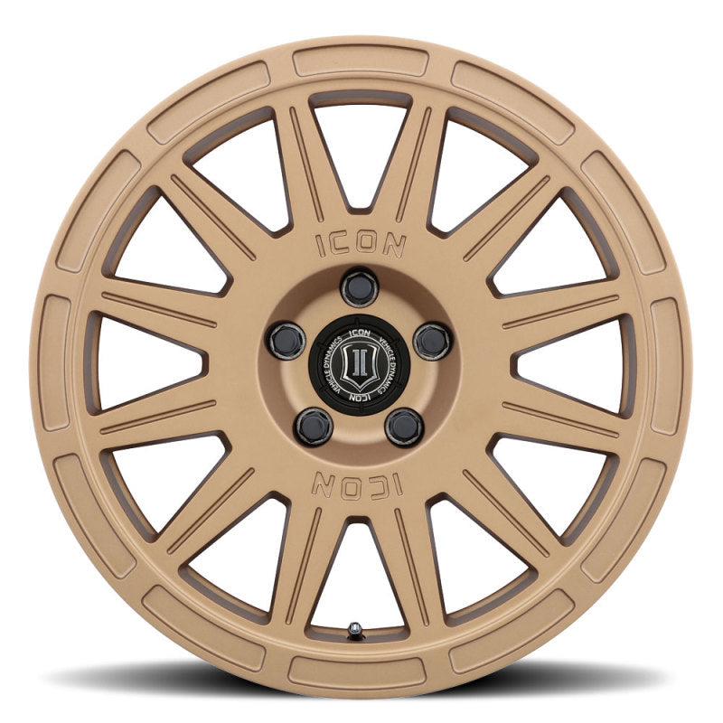 ICON Ricochet 17x8 5x100 38mm Offset 6in BS Rueda de oro satinado