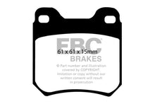 Cargar imagen en el visor de la galería, Pastillas de freno traseras EBC 98 Saab 9-3 2.0 Turbo Yellowstuff