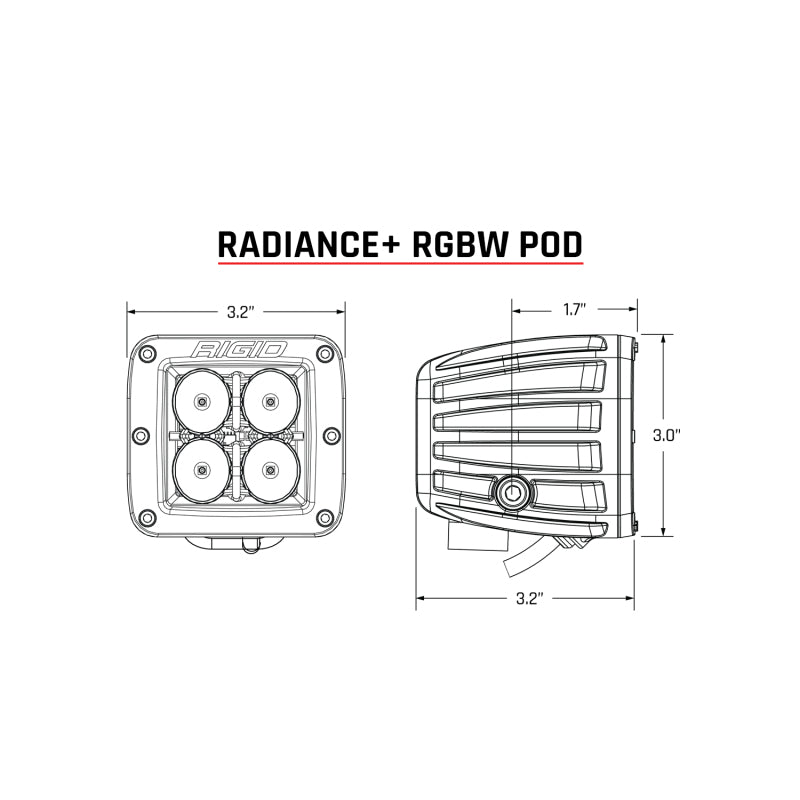 Rigid Industries Radiance+ Pod RGBW - Par