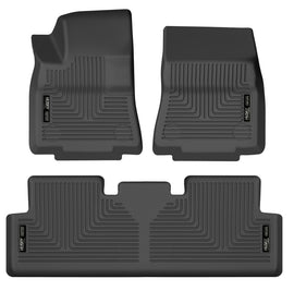 Husky Liners 20-22 Tesla Y WeatherBeater Revestimiento de piso para asiento delantero y segundo, color negro