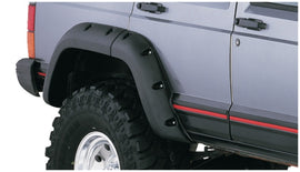 Bushwacker 84-01 Jeep Cherokee bengalas estilo recortado, 2 piezas, solo para utilitario deportivo de 4 puertas, color negro