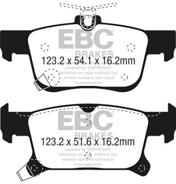 EBC 2016+ Buick Envision 2.0L Turbo Redstuff Pastillas de freno traseras